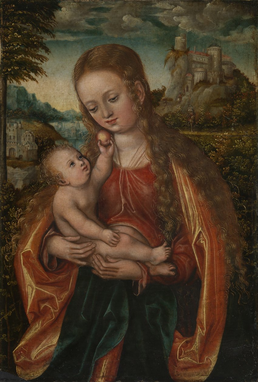 Madonna a dítě od Workshop of Lucas Cranach the Elder  