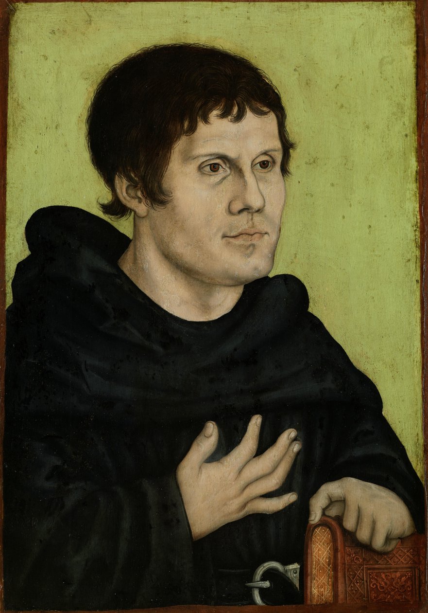 Posmrtný portrét Martina Luthera jako mnicha Augustina od Workshop of Lucas Cranach the Elder  