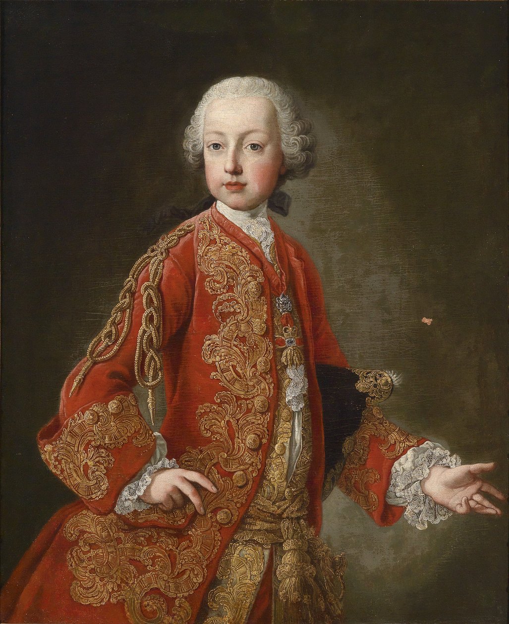 Portrét císaře Josefa II. (1741-1790) jako mladého arcivévody od Workshop of Martin van Meytens