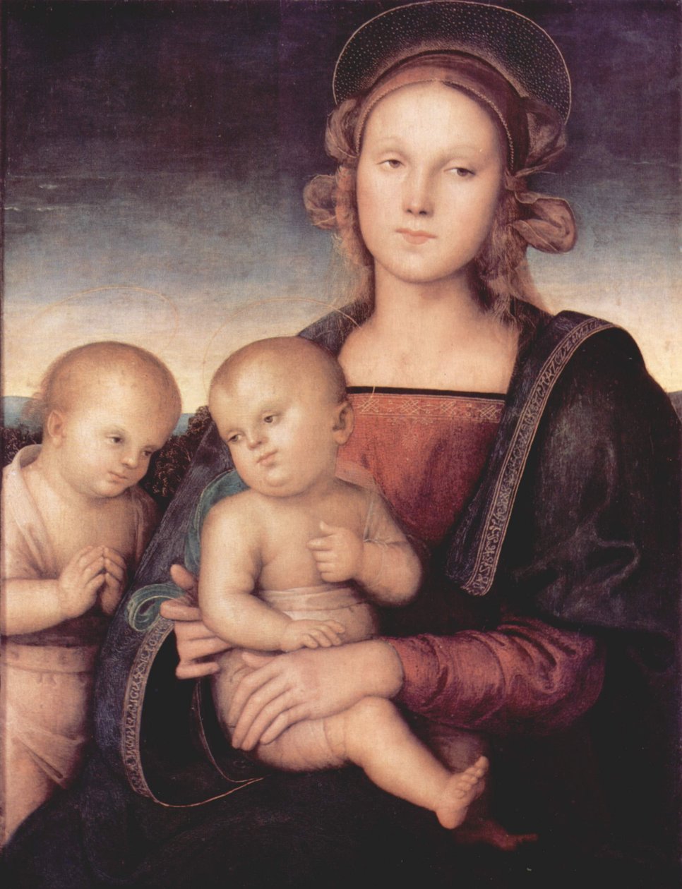 Madona se svatým Janem Křtitelem od Workshop of Pietro Perugino