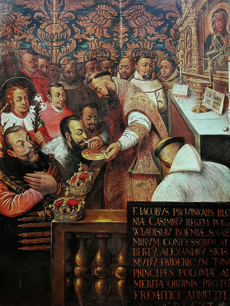 Přijímání Jagellonců v Jasné Hoře v roce 1477 (Kazimír IV. Jagellon se svými syny přijat do bratrstva Jasna Góra) od Workshop of Tommaso Dolabella