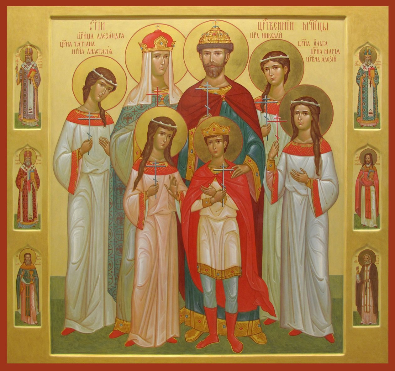 Zavražděná rodina cara Mikuláše II. (tempera na dřevě) od Workshop of the Trinity Lavra of St. Sergius