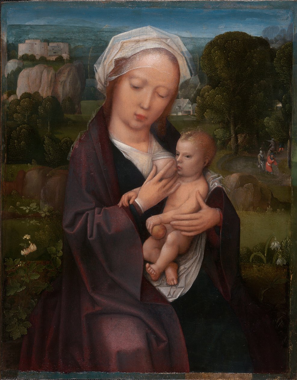 Panna s dítětem od Workshop of Adriaen Isenbrant