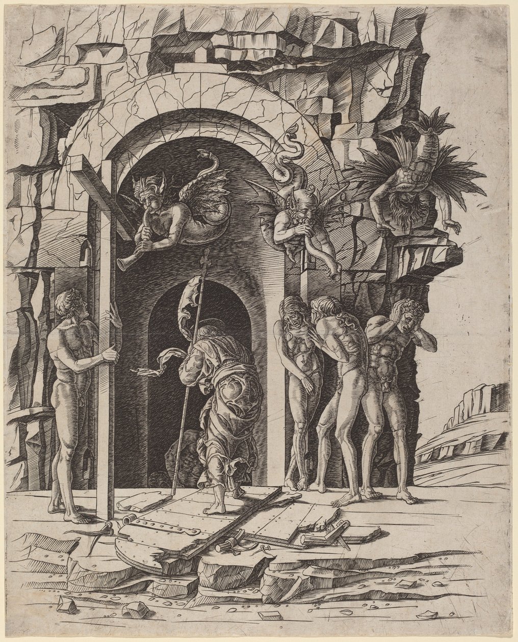 Sestup do Limba od Workshop of Andrea Mantegna