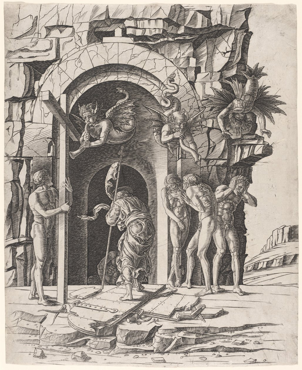 Sestup do Limba od Workshop of Andrea Mantegna