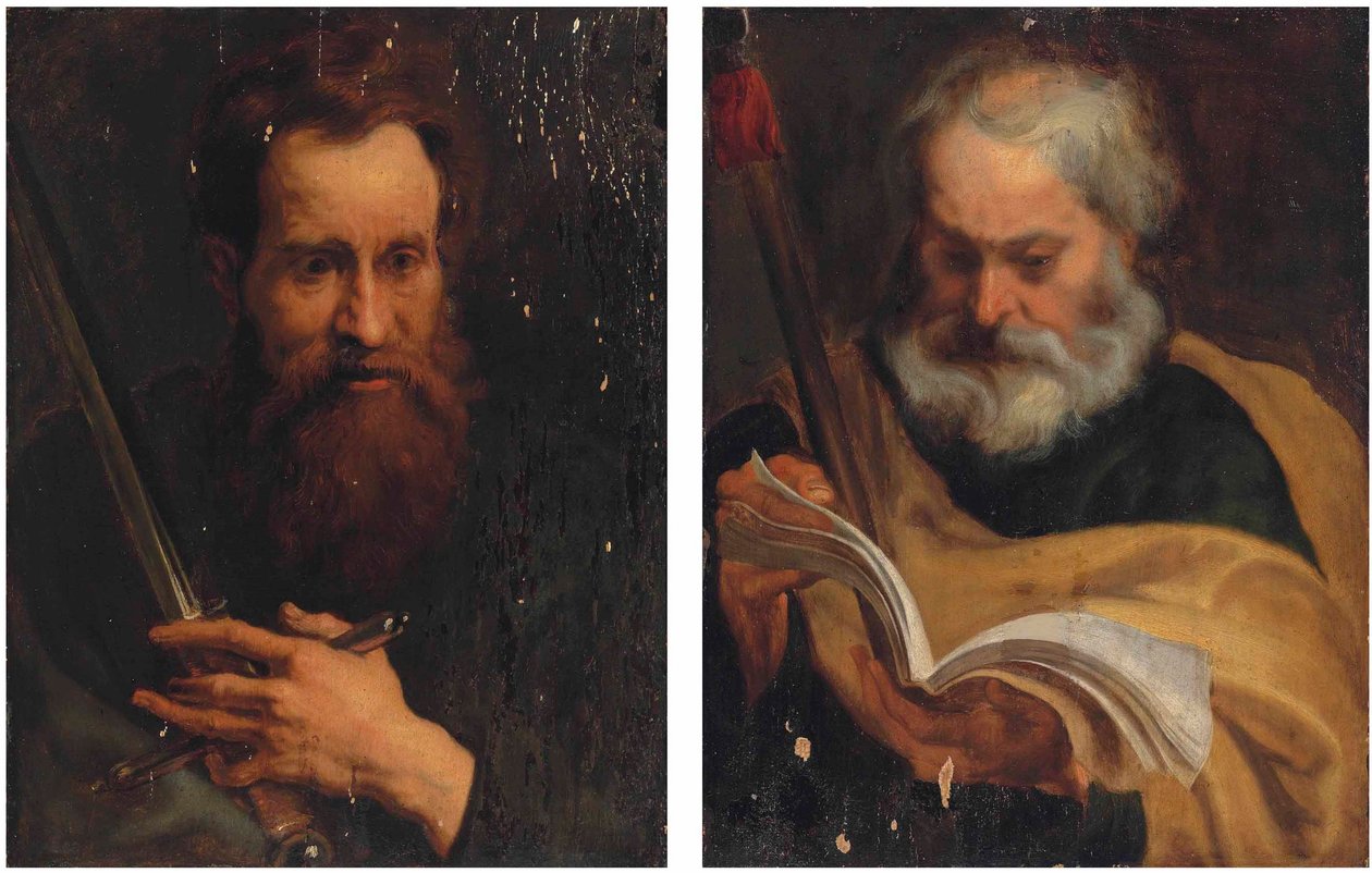 Přívěsky apoštolů svatého Pavla a svatého Tomáše od Workshop of Anthony van Dyck