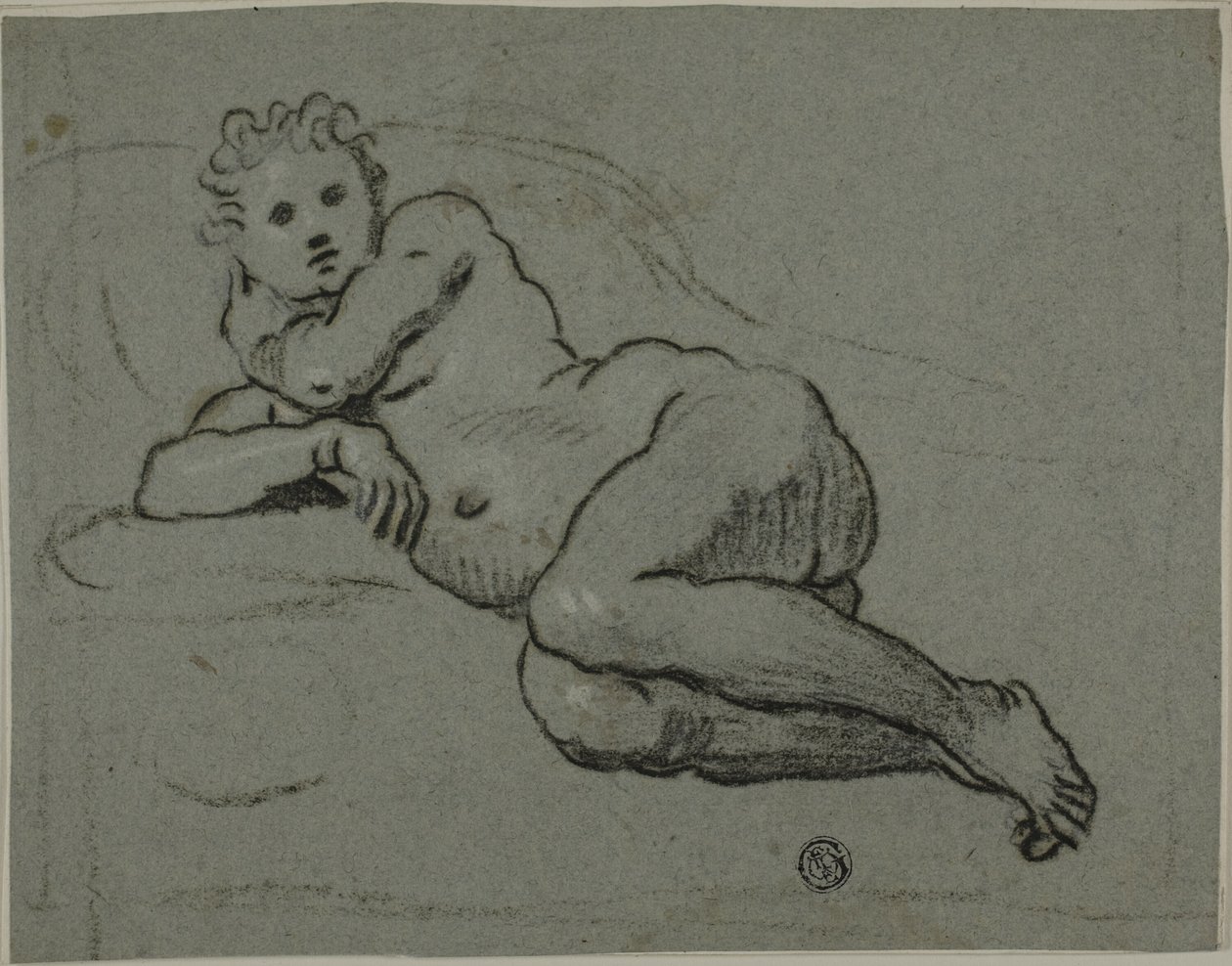Ležící akt od Workshop of Domenico Tintoretto