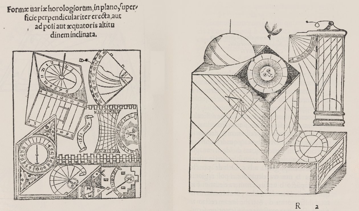 Clockwork, po předchozím vydání Sebast. Munster, 1533 od Workshop of Hans Holbein the Younger