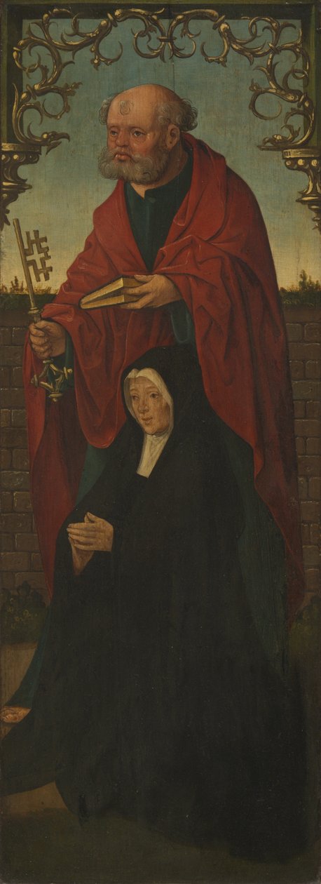 Svatý Petr a dárce (recto); svatý Tomáš (verso) od Workshop of Jacob Cornelisz. van Oostsanen