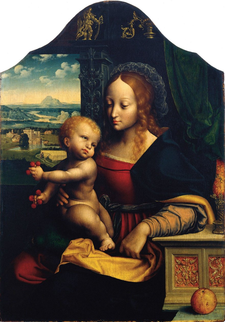 Madoona s dítětem od Workshop of Joos van Cleve