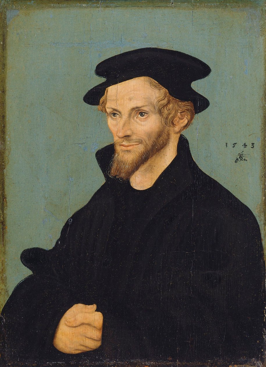 Německy: Bildnis Philipp Melanchthons Portrét Philippa Melanchtona od workshop of Lucas Cranach the Elder