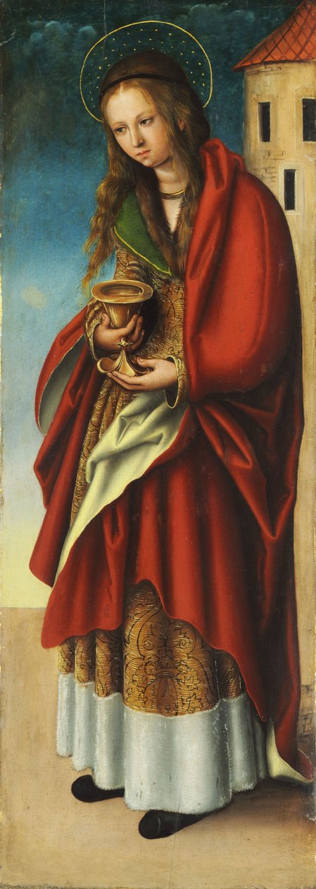 Německy: Die Hl. Barbara Saint Barbara od workshop of Lucas Cranach the Elder