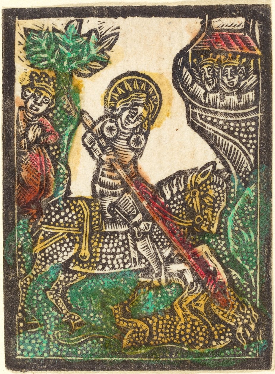 Svatý Jiří od Workshop of Master of the Aachen Madonna
