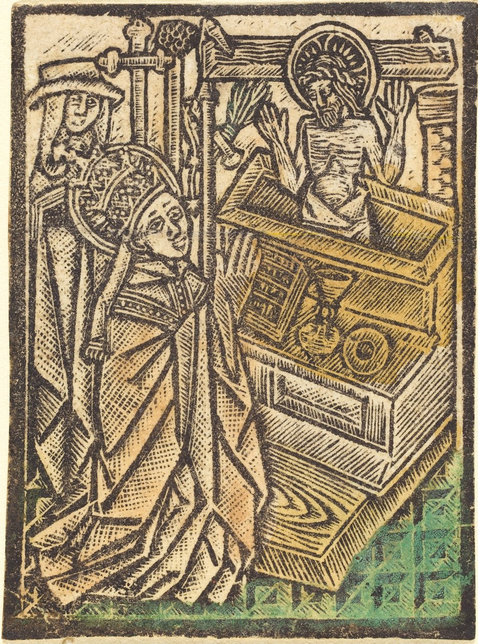 Svatý Řehoř od Workshop of Master of the Aachen Madonna
