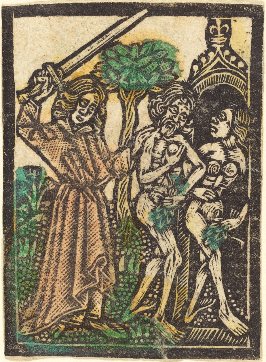 Vyhnání z rajské zahrady od Workshop of Master of the Aachen Madonna