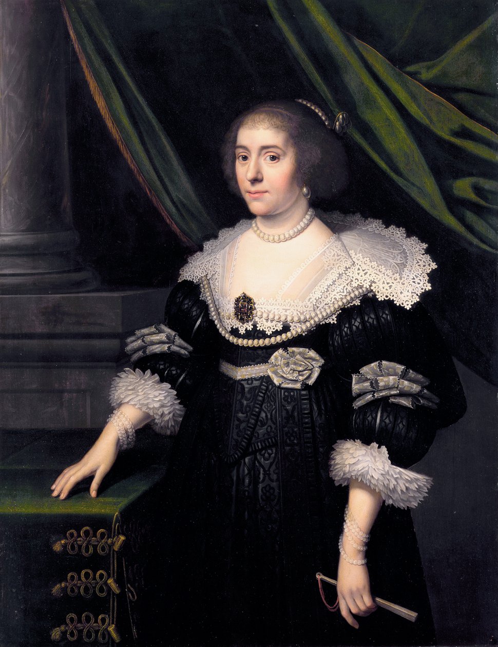 Princezna Amalia ze Solmsu, manželka Frederika Jindřicha Oranžského od Workshop of Michiel van Mierevelt