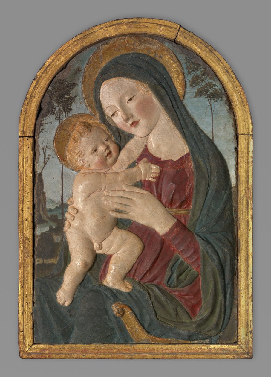 Madona s dítětem od Workshop of Neroccio de