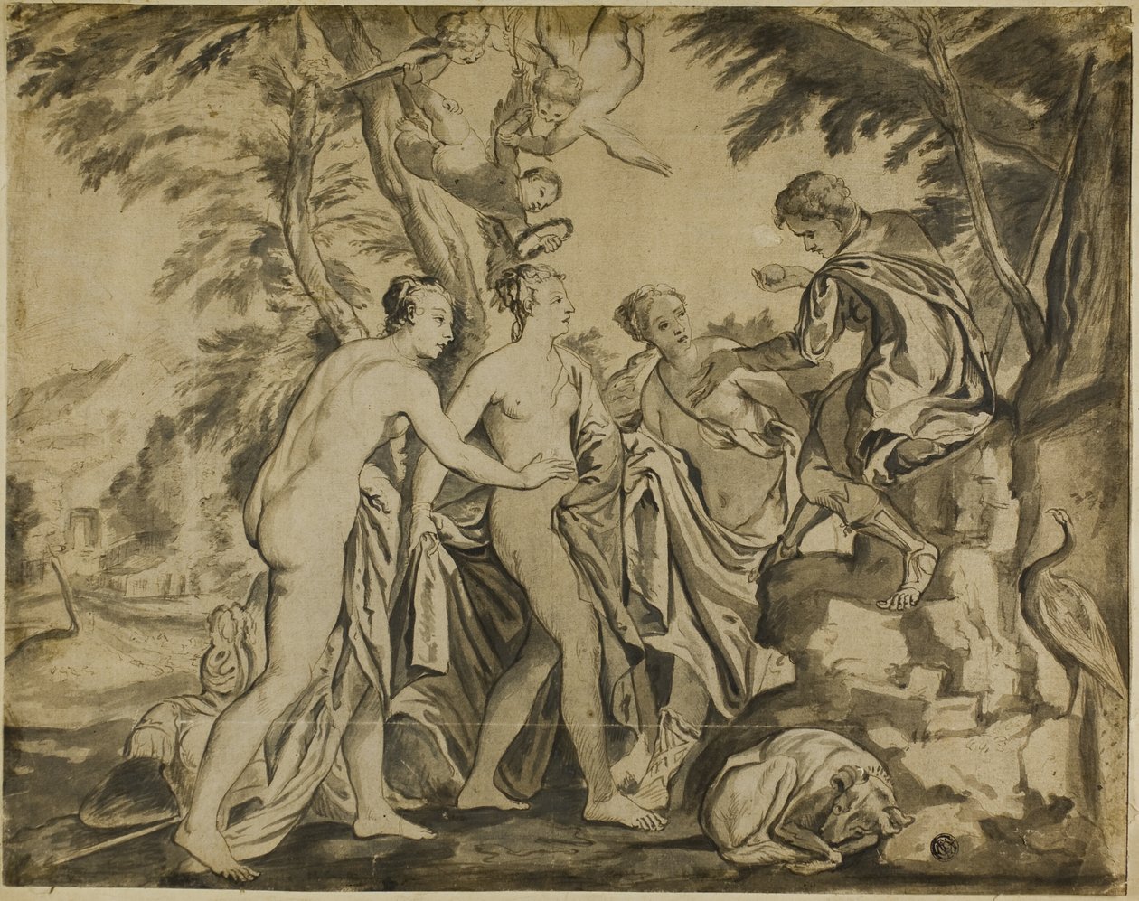 Soud z Paříže od Workshop of Paolo Veronese