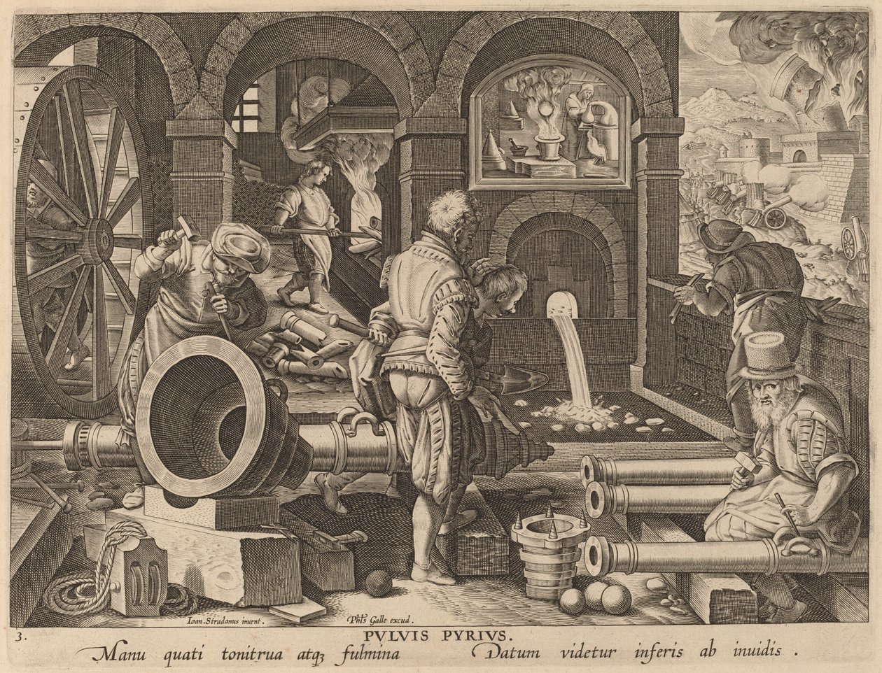 Střelný prach od Workshop of Philip Galle after Jan van der Straet
