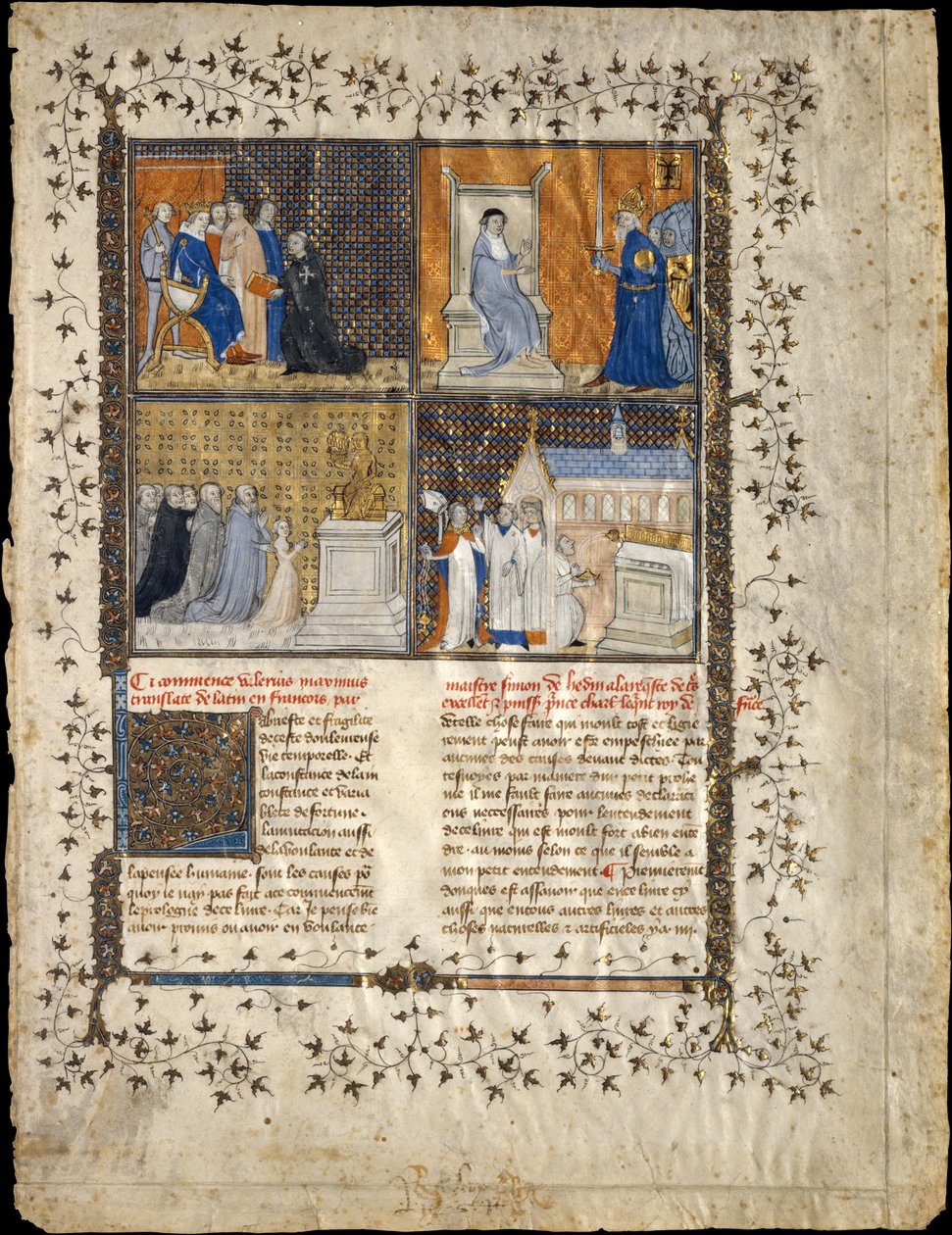 List z rukopisu Valerius Maximus, ca. 1380-90. od Workshop of Pierre Remiet