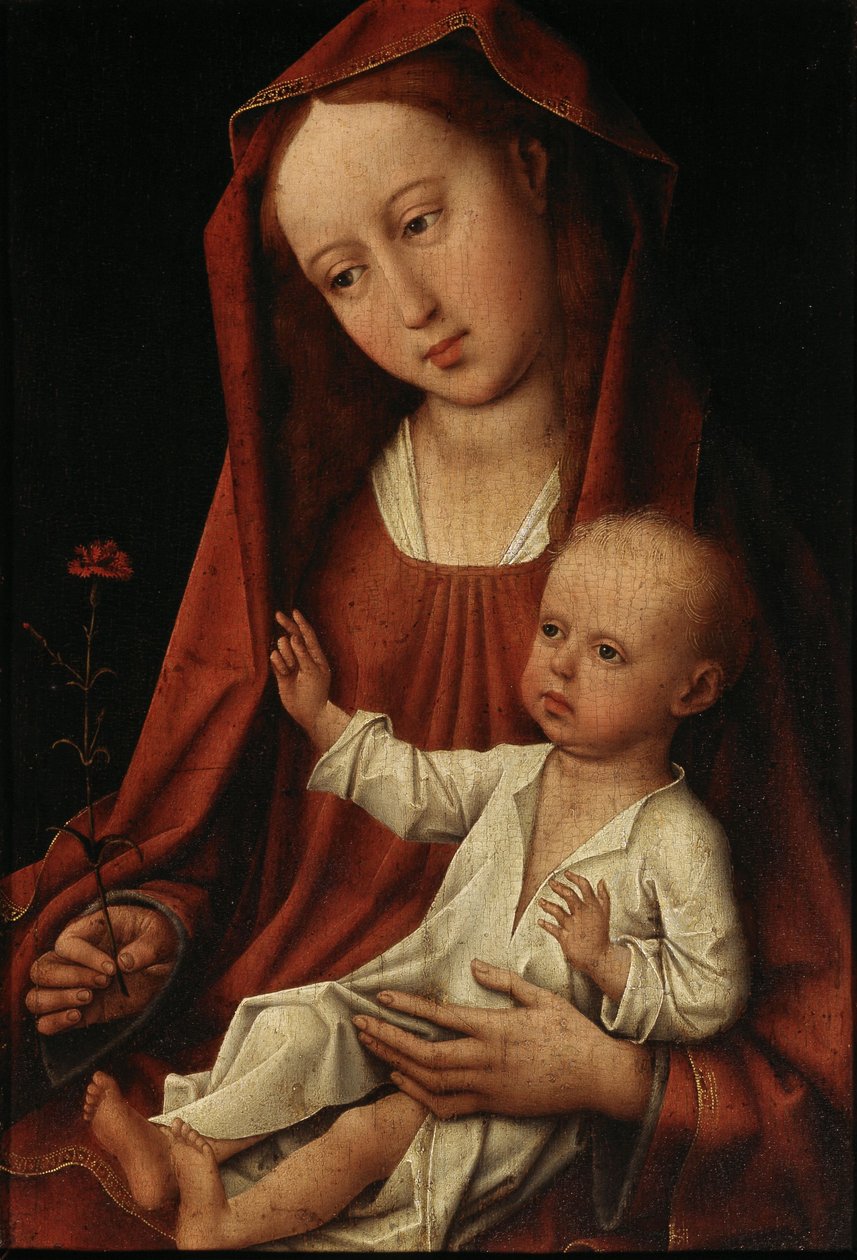 Nizozemsky: Madonna met de anjer Panna s karafiátem od Workshop of Rogier van der Weyden