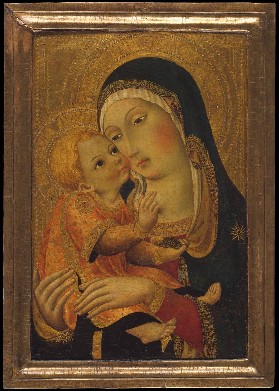 Madonna a dítě, ca. 1448-60. od Workshop of Sano di Pietro