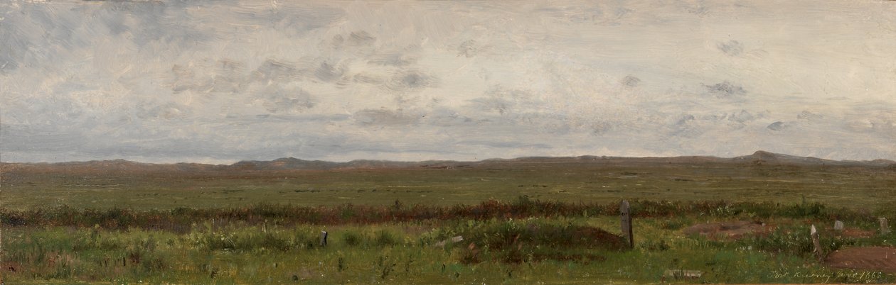Graves of Travellers, Fort Kearny, Nebraska, 1866. od Worthington Whittredge