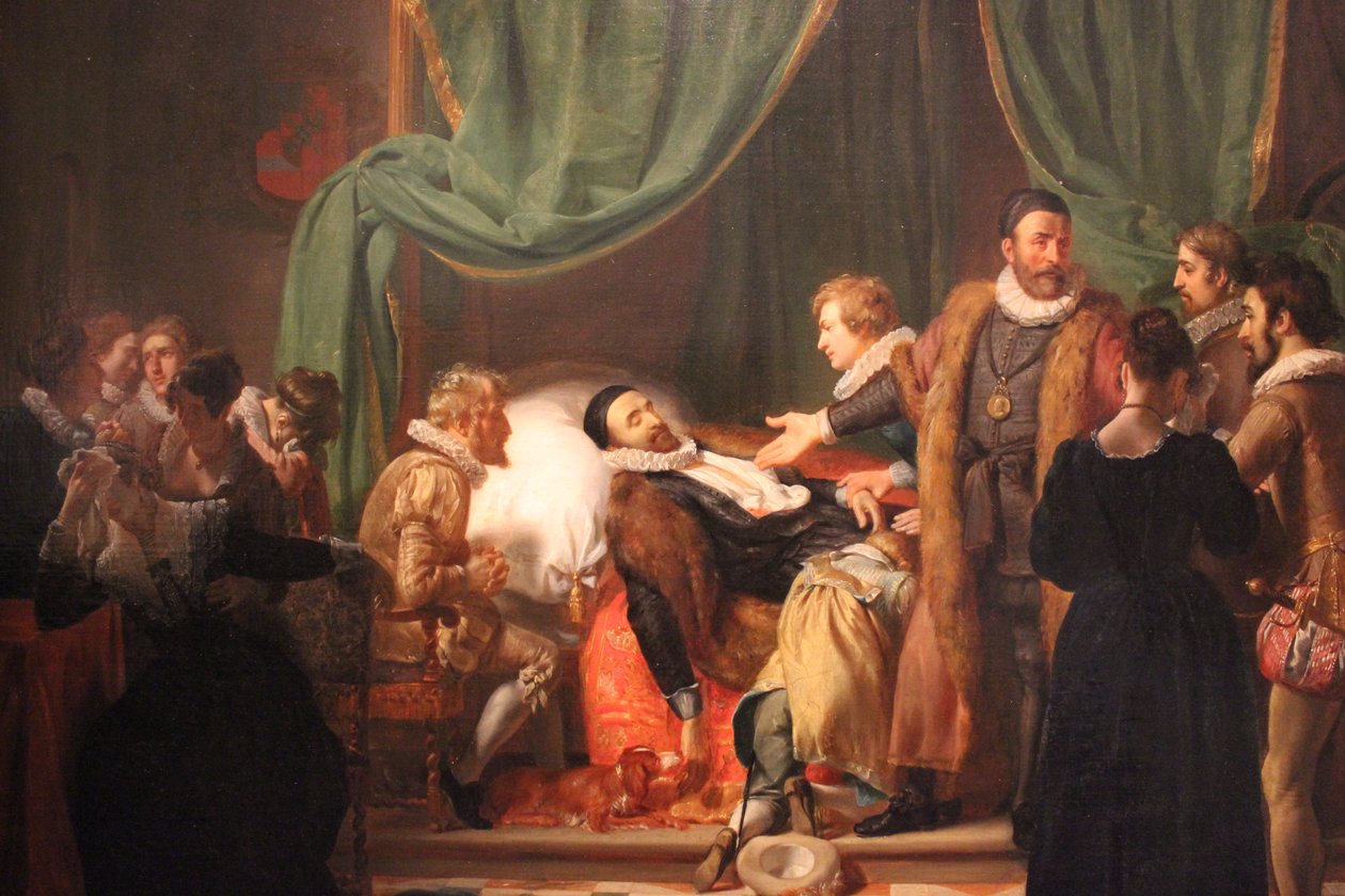 Smrtelné lůžko Williama Oranžského od Woutherus Mol