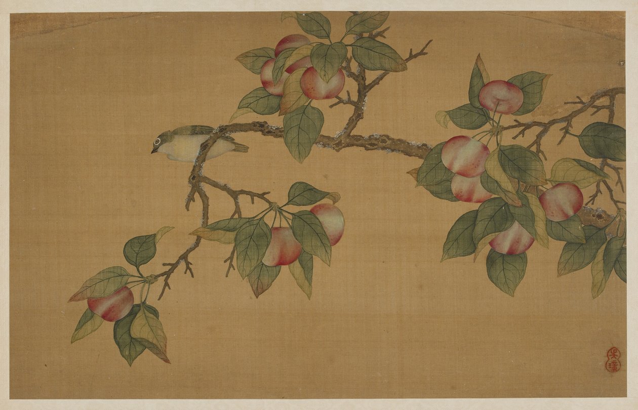 Pták a ovoce, dynastie Čching, 1741. od Wu Zhang