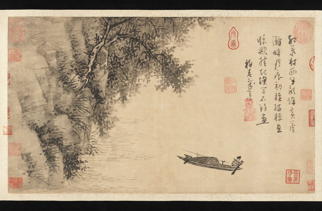 Rybář, ca. 1350. od Wu Zhen