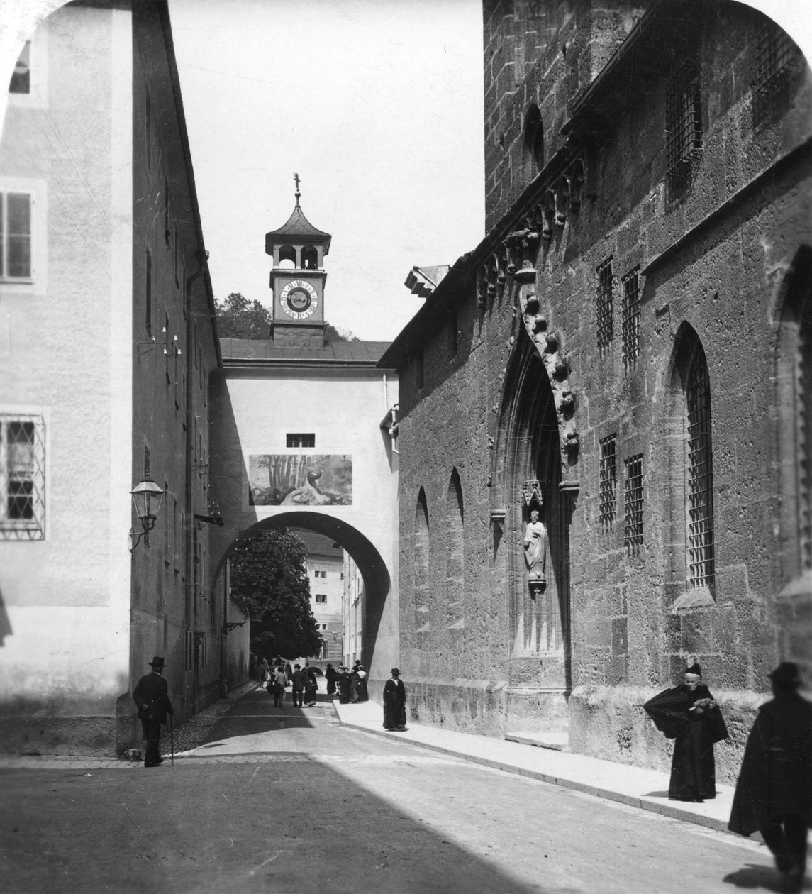 Farní kostel Porta, Salzburg, Rakousko, c1900. od Wurthle and Sons