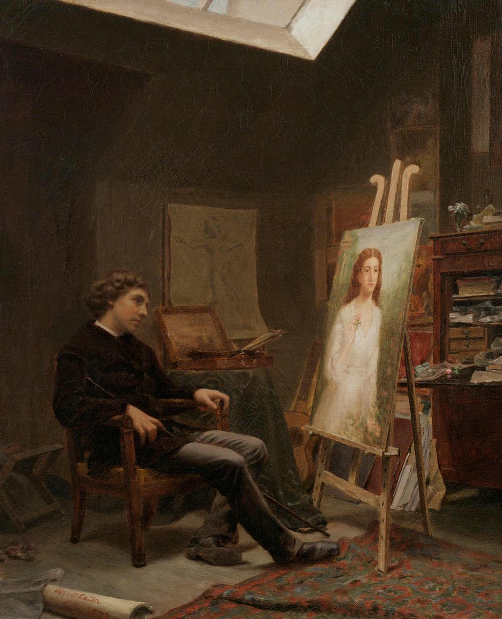 Umělec ve svém ateliéru, 1873 od Wyatt Eaton