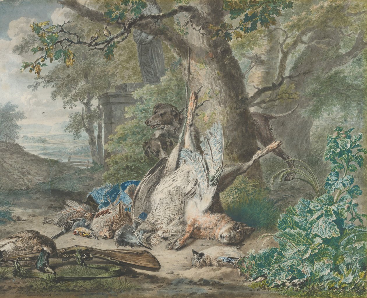 Lovecké zátiší v lese, 1784. od Wybrand Hendriks