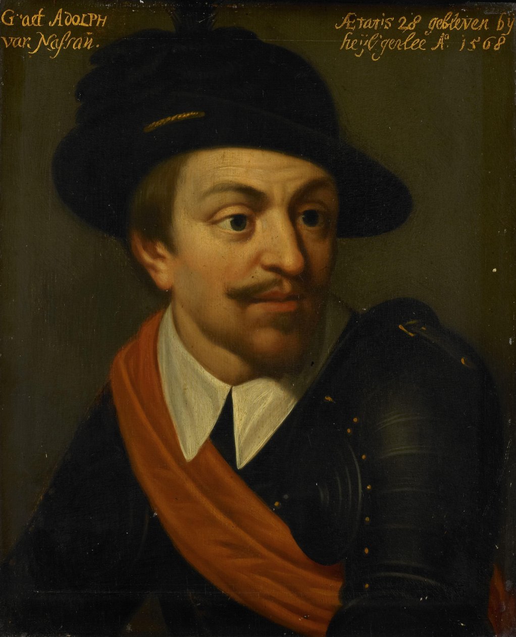Portrét Adolfa, hraběte z Nassau od Wybrand de Geest (I) (workshop of)