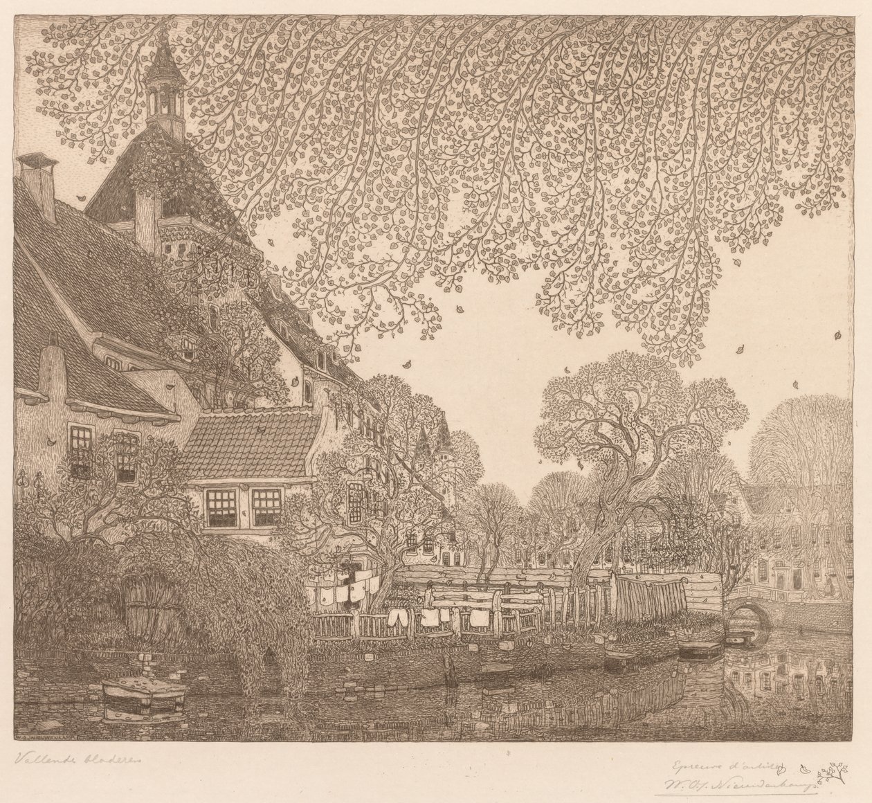 Padající listí, Amersfoort od Wynand Otto Jan Nieuwenkamp