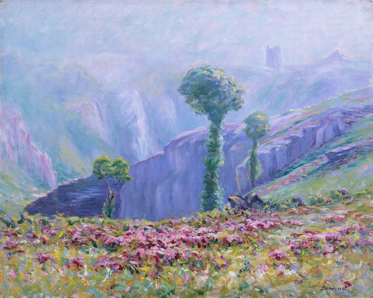 "Letní mlha, údolí La Creuse", 1880-1940 od Wynford Dewhurst
