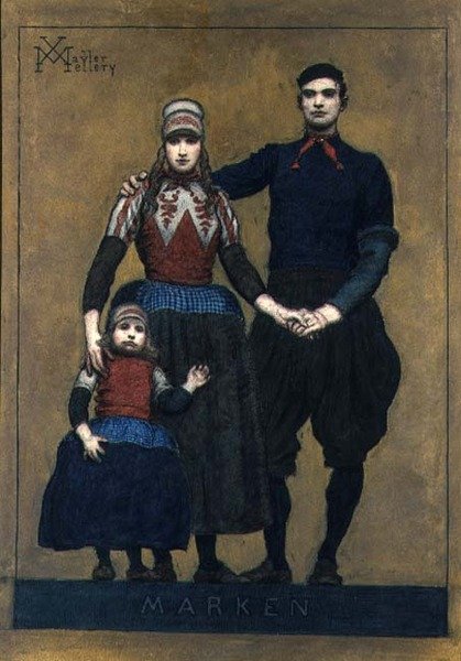 Marken (akvarel na papíře) od Xavier Mellery