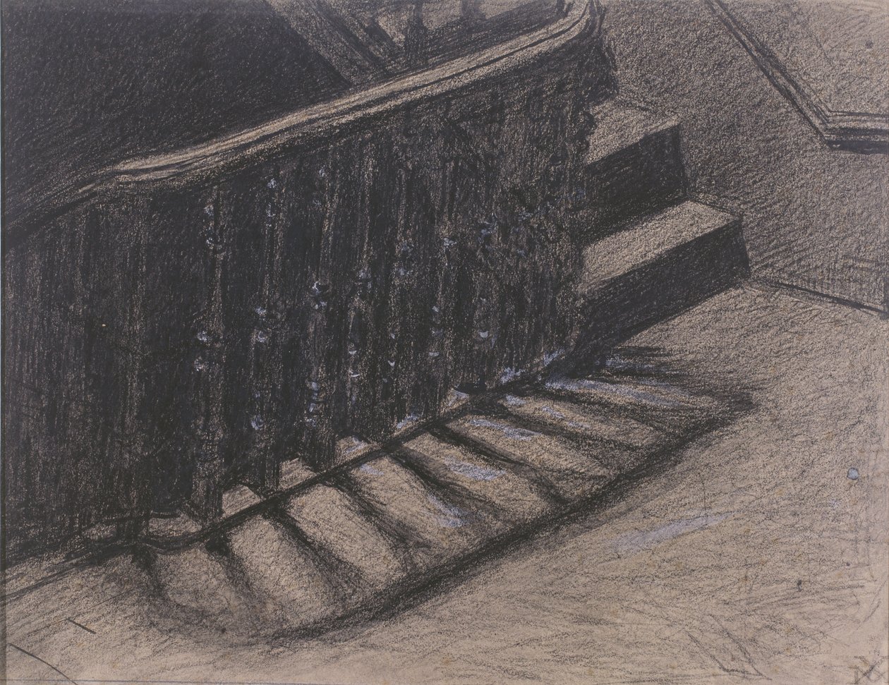 Schodiště (uhlí) od Xavier Mellery