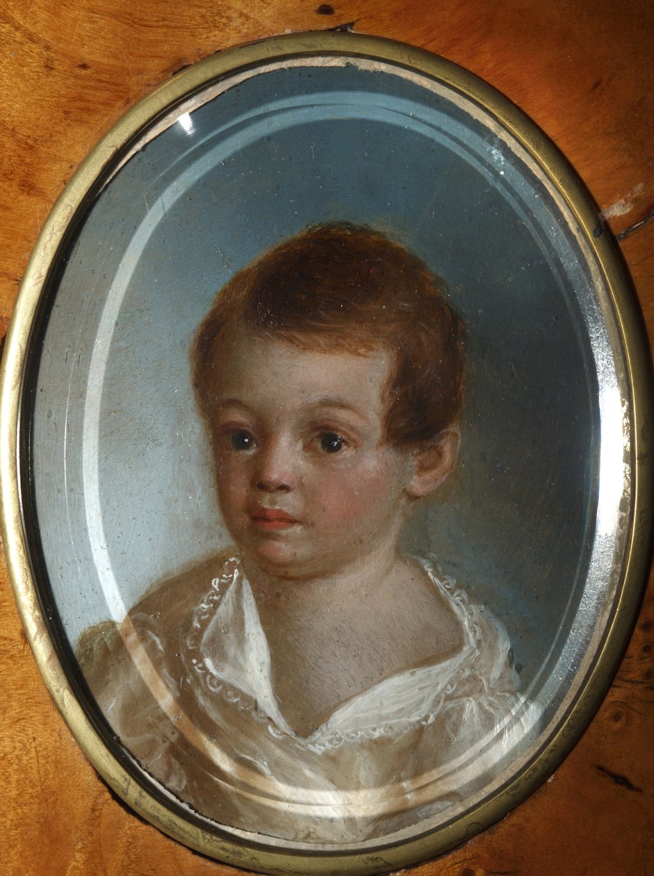 "Portrét básníka Alexandra Sergejeviče Puškina (1799-1837) jako dítě" Obraz Xaviera de Maistre (1763-1852) 1802 Státní muzeum A.S. Puškina, Moskva od Xavier de Maistre