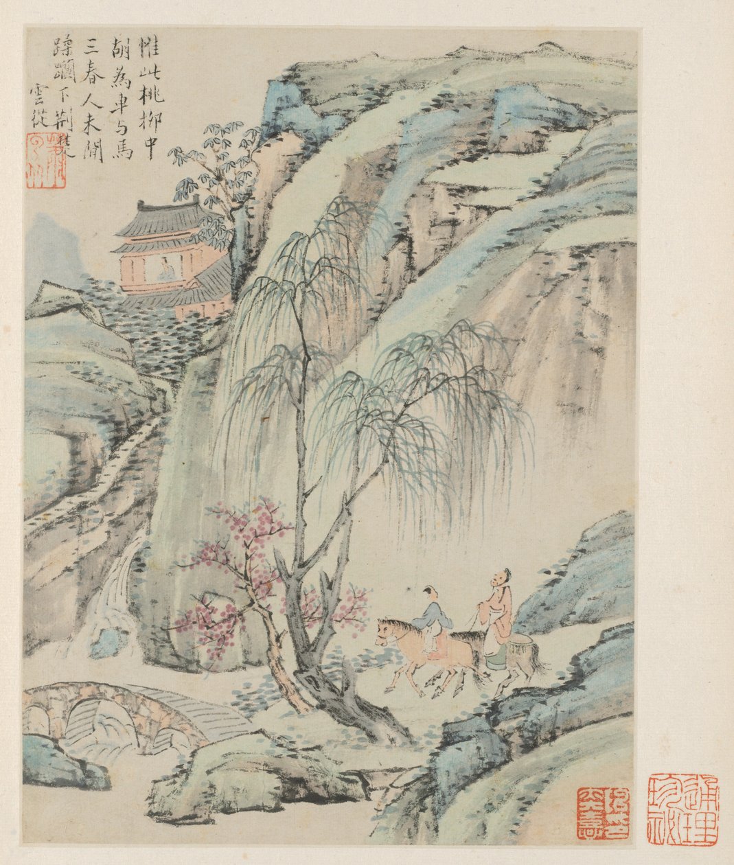 Album Seasonal Landscapes, list B (předchozí list 1) od Xiao Yuncong