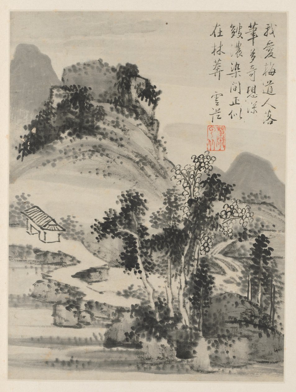 Album Seasonal Landscapes, list D (předchozí list 2) od Xiao Yuncong
