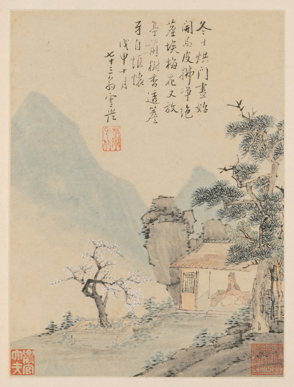 Album Seasonal Landscapes, list H (předchozí list 8) od Xiao Yuncong
