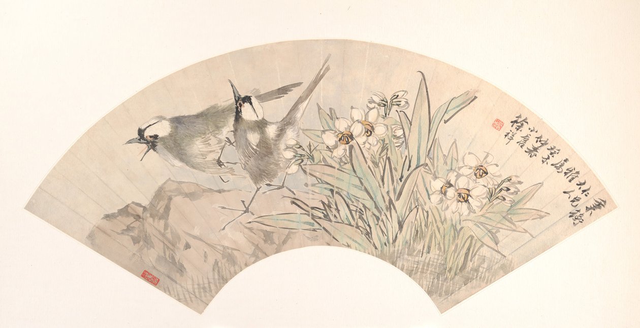 Ptáci a narcis z roku 1883. od Xu Xiang