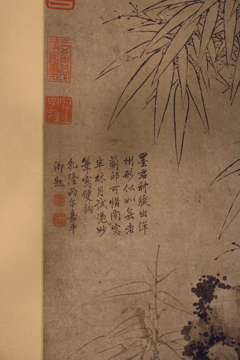 Detail dvoulinkového bambusového inkoustu na papíře od Xun Zhang