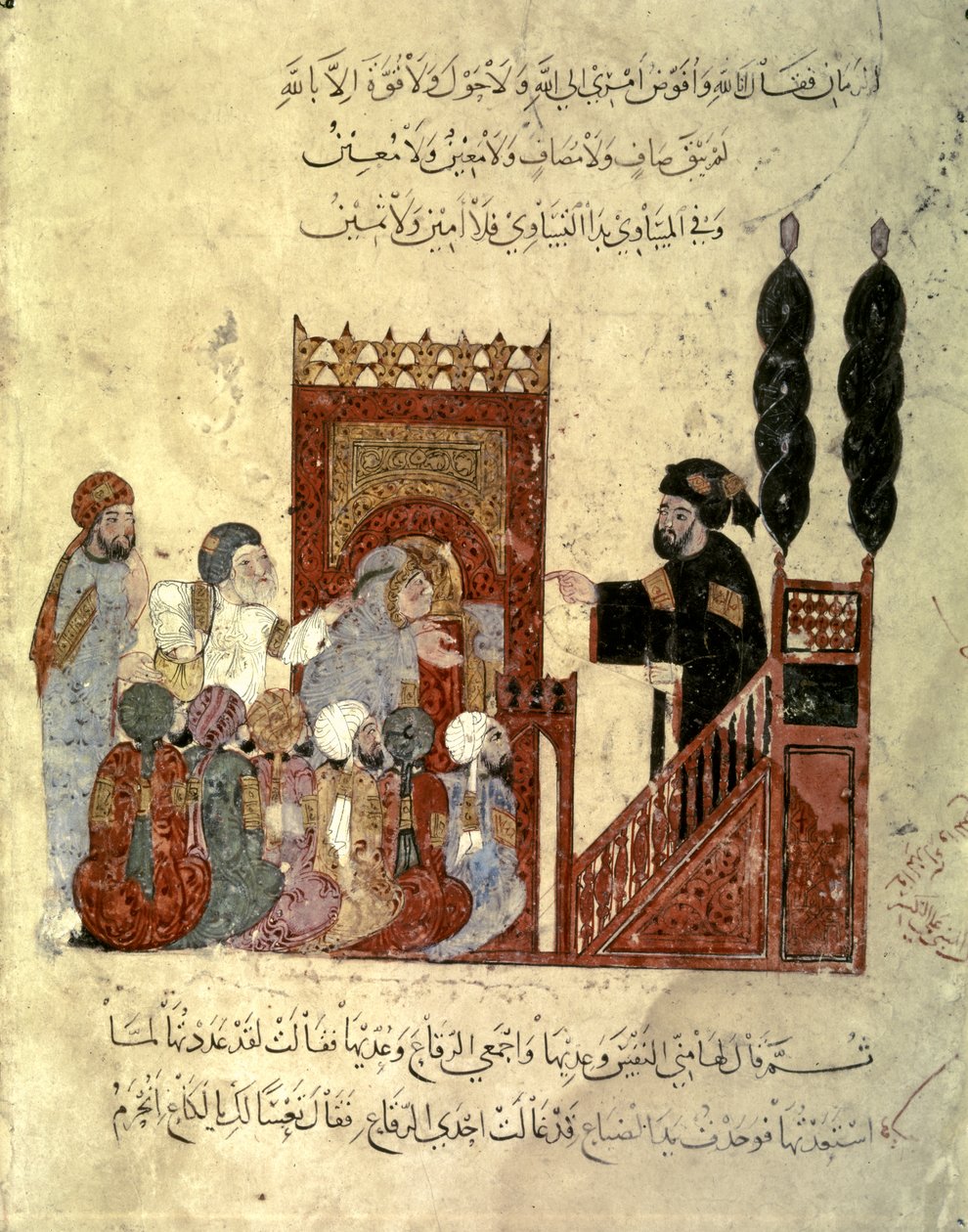 Scéna v mešitě od Yahya ibn Mahmud Al Wasiti