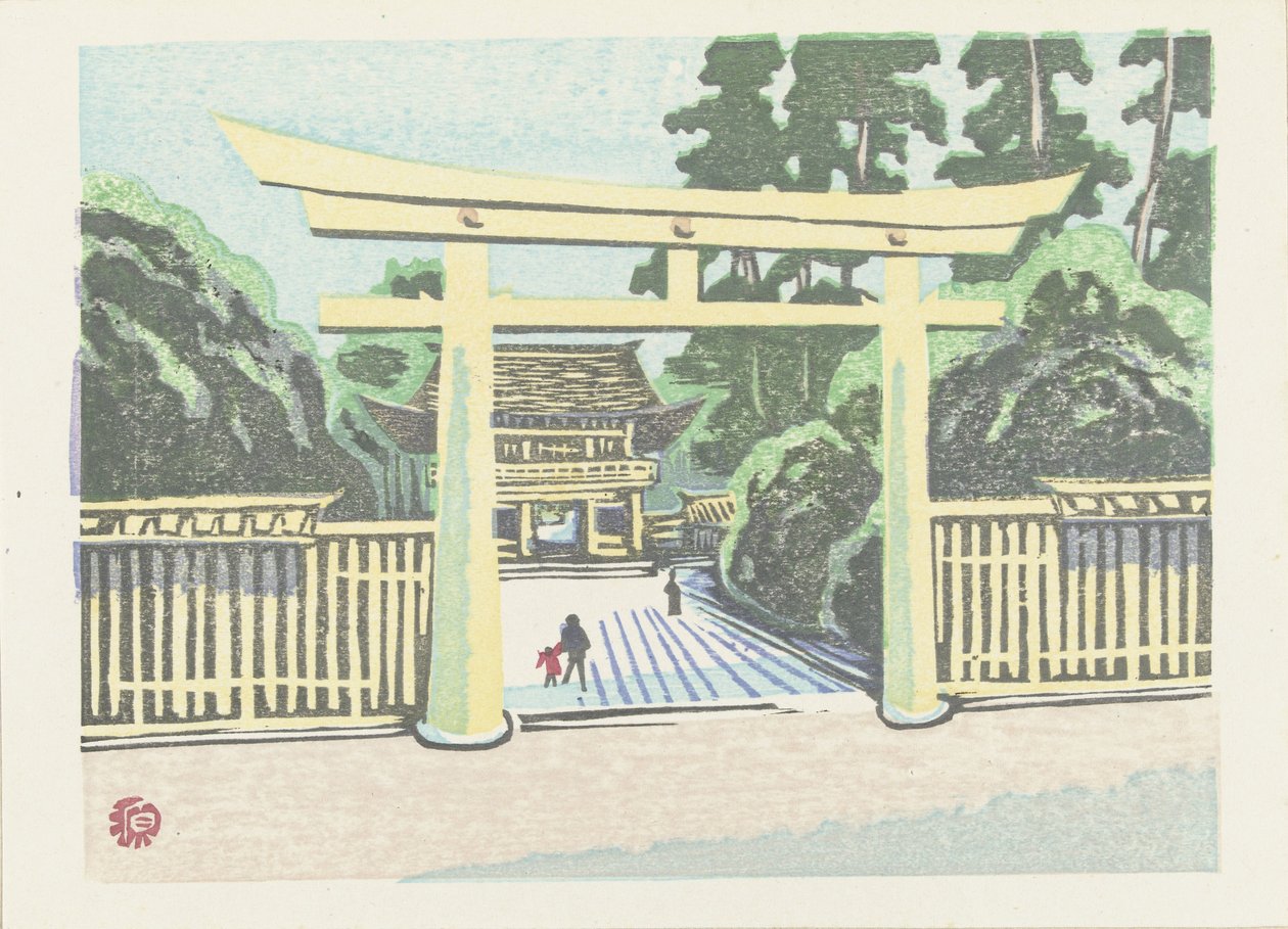 Chrám Meidži Svatyně Meiji (název na objektu) Memories of Tokyo (název série) Tokyo kaiko zue (název série) od Yamaguchi Gen