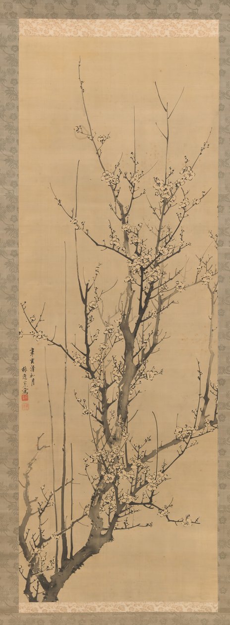 Plum Blossoms, datováno 1851. od Yamamoto Baiitsu