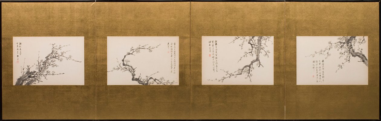 Prunus Blossoms od Yamamoto Baiitsu