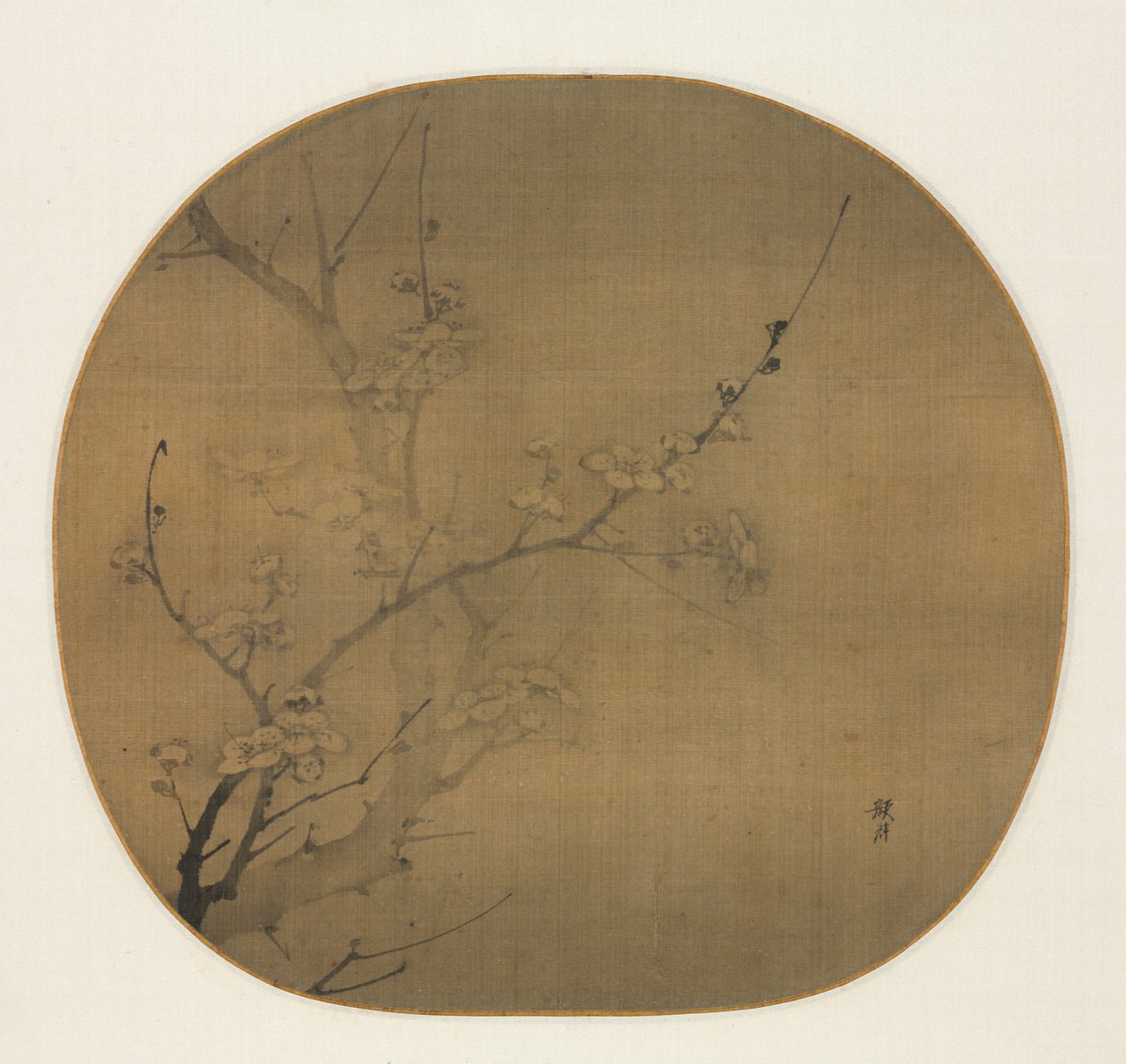 Plum Blossoms in Moonlight, první polovina 14. století. od Yan Hui