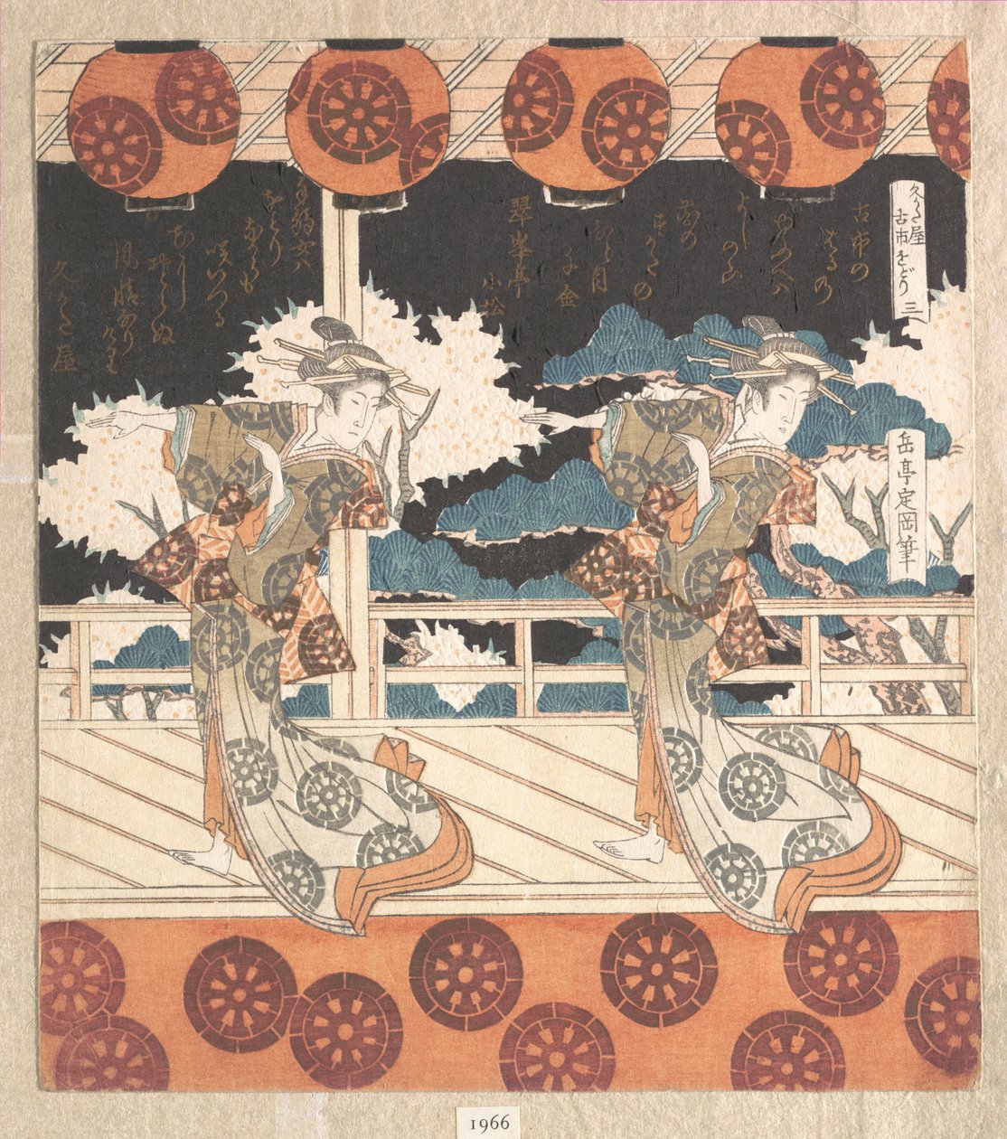 Tanec Furuichi (č. 3 ze sady čtyř) od Yashima Gakutei